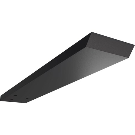 Ekena Millwork 2 1/2"W x 14"D Hidden Floating Steel Heavy Duty Bracket, Powder Coated Black BKTM02X14HFPBL
